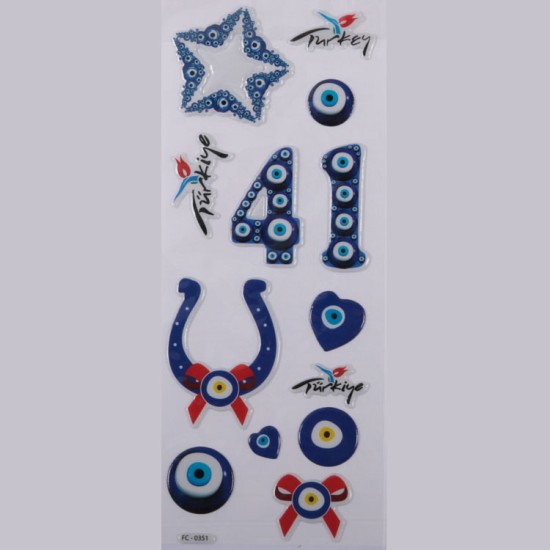 Nazar Amulet Thema  Face Sticker Aufkleber - FC0351 - Mytortenland